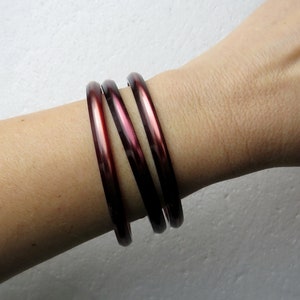 Plactic Bangles Set of three Bangles Brown Bracelets Set