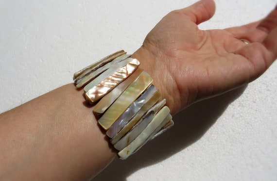 Armband Elasticated Shell Bracelet for Women Vint… - image 9