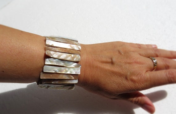 Armband Elasticated Shell Bracelet for Women Vint… - image 7