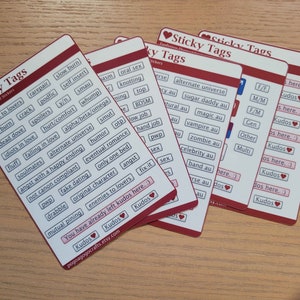 Niestandardowy arkusz naklejek z tagami Fanfiction