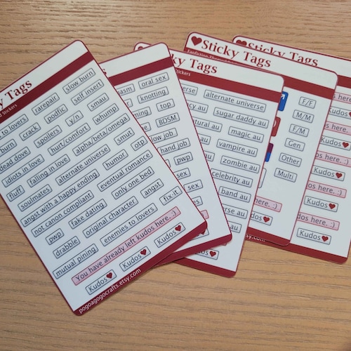 Feuille d'autocollants personnalisés pour étiquettes de fanfiction