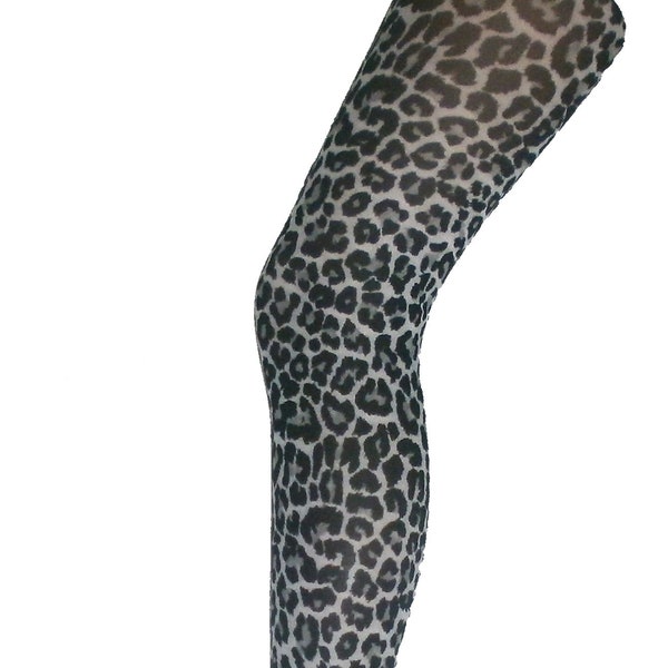 LEOPARDMÖNSTA strumpbyxor 8 x Färgalternativ Djurtryck popkonst Vintage retro Halloween 80-tal 90-talsmönstrad En storlek 50 denier