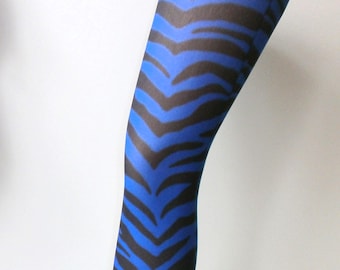 Zebra Print Tights: Vintage 80s-90s Style - pantyhose pop art retro One Size 70 Denier