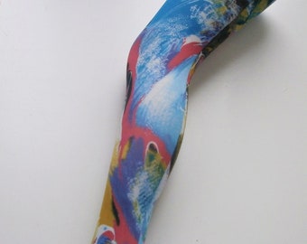 Swirly Wavy Printed Patterned Tights Funky 60's 70's Trippy Vintage patterned Abstract Lava pop art