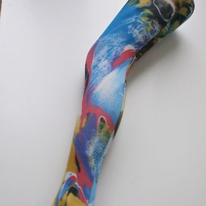 Swirly Wavy Printed Patterned Tights Funky 60's 70's Trippy Vintage patterned Abstract Lava pop art