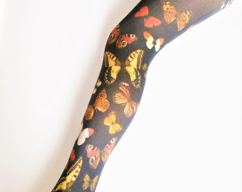 Butterfly Patterned Printed Tights Funky 60's 70's 80's 90's Vintage pop art hippie boho emo alternative pantyhose