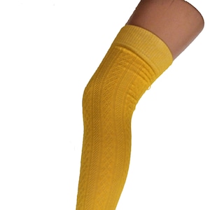 CROCHET POINTELLE Lace Pattern Over Knee Thigh Socks Size 4-7 UK