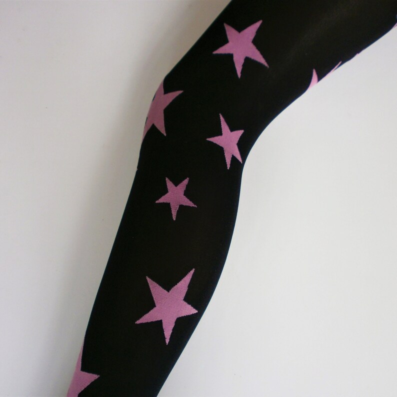 Star Print Tights Retro Pantyhose 70 DENIER Funky 60's Etsy