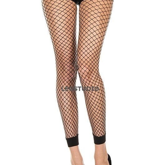 Black Medium Hole Fishnet FOOTLESS TIGHTS One Size Fish Net - Etsy
