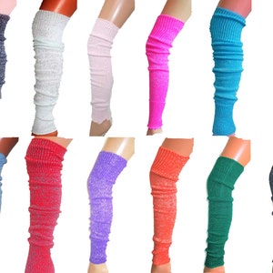 Glitter Sparkly Lurex Legwarmers Leg Warmers Dance 80's Hen Metallic Halloween 8 x colours