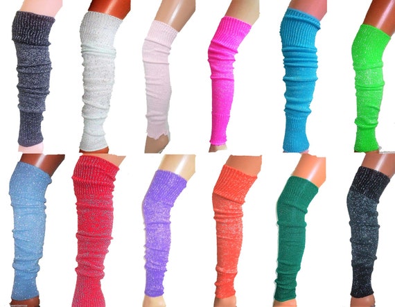 Glitter Sparkly Lurex Legwarmers Leg Warmers Dance 80's Hen Metallic  Halloween 8 X Colours -  Canada