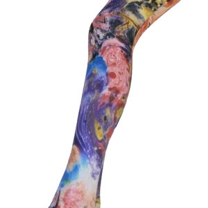 Vintage pop art Alternative Patterned Printed Opaque Tights Festival Funky Retro 70's 80's leggings pantyhose image 3