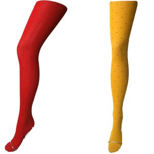 Black Stud Tights 3 x colours Retro studded pantyhose 40 DENIER Funky Festival 60's 70's party  Halloween fun pantyhose