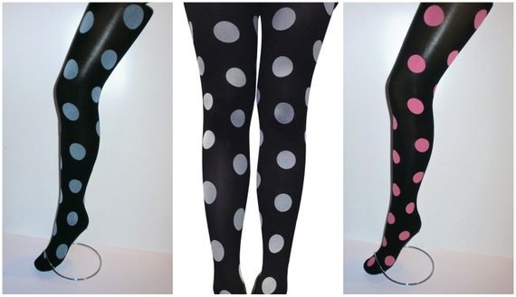 Big Spot Large Polka Dots Tights 80 Denier Thick Pantyhose Funky 60's 70's  80's Multi Spots Patterned Pop Art 3 X Colours -  Canada