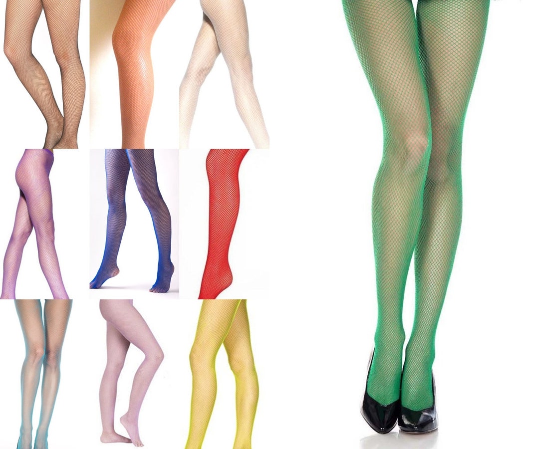 Fishnet to Waist Tights Net Hosiery PANTYHOSE O/S XL XXL Dance Halloween  Witch Party Festival Pantyhose 