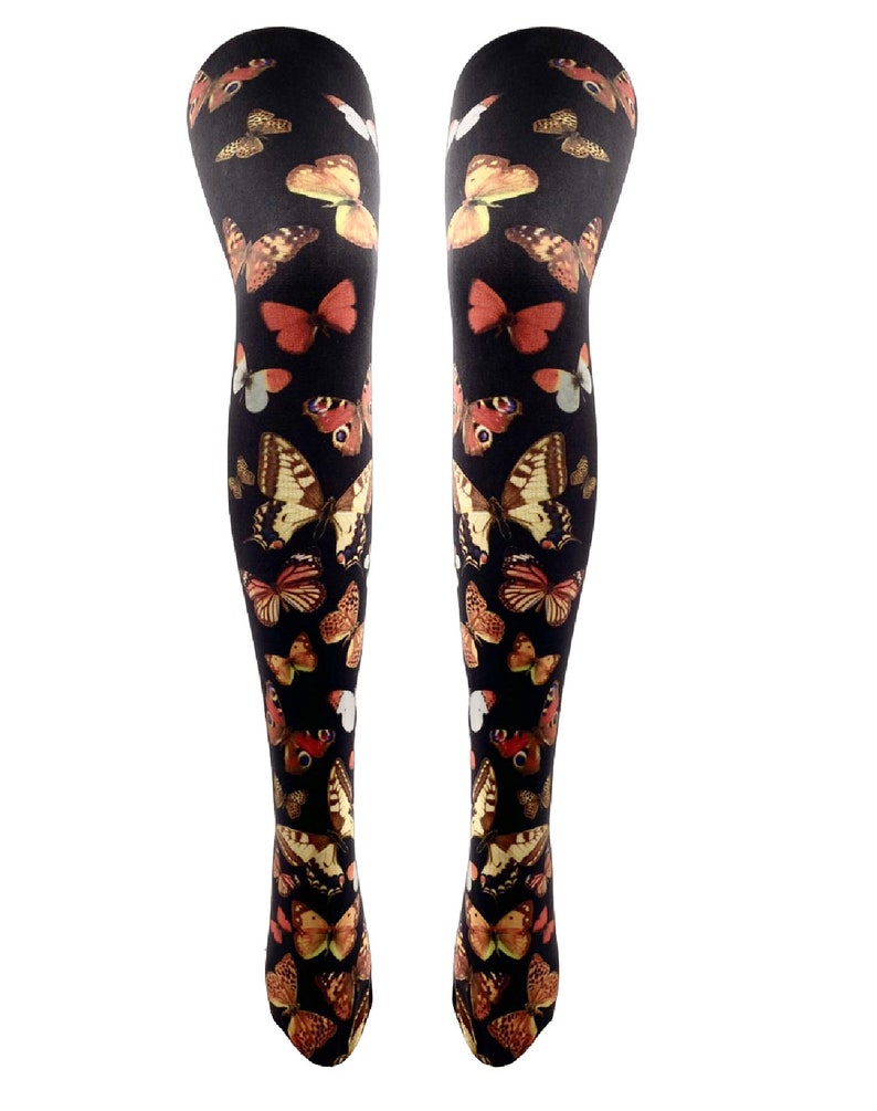 Vintage pop art Alternative Patterned Printed Opaque Tights Festival Funky Retro 70's 80's leggings pantyhose image 7