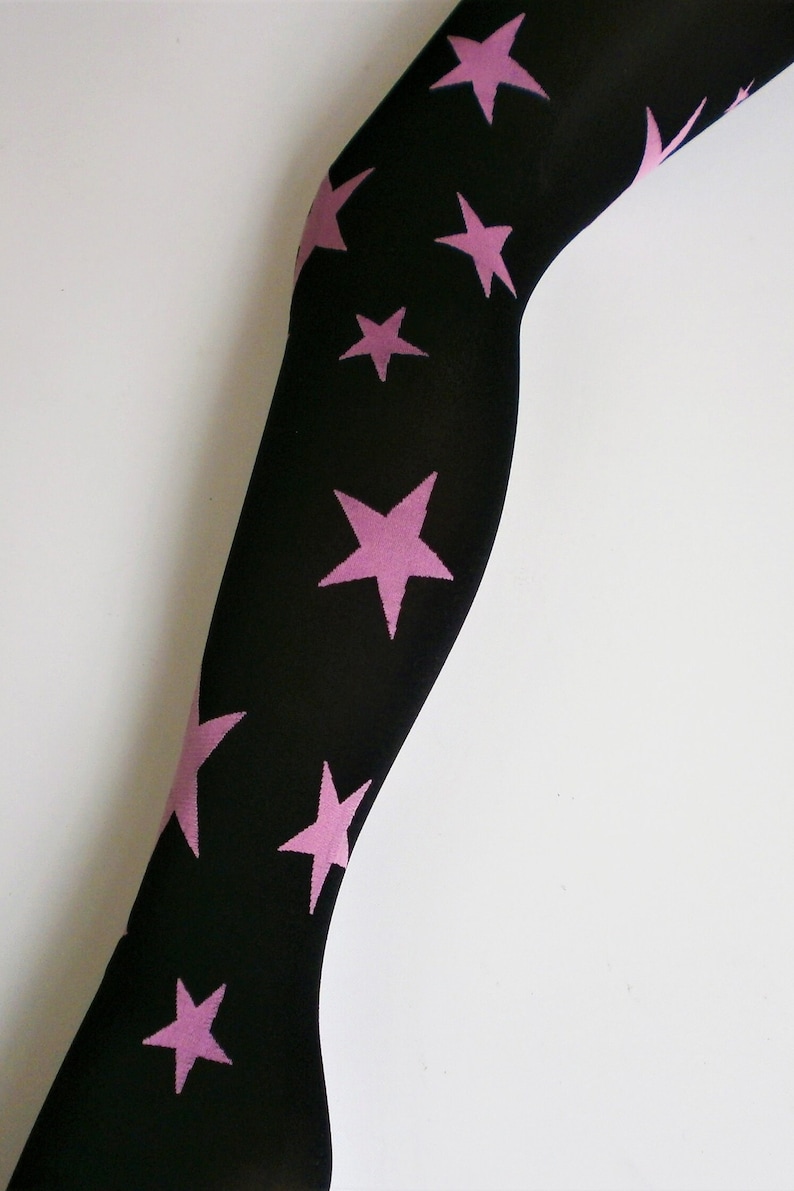 Star Print Tights Retro Pantyhose 70 DENIER Funky 60's Etsy