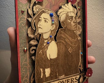 Wooden Tarot Card League of Legends Arcane Jinx Ekko (the Lovers