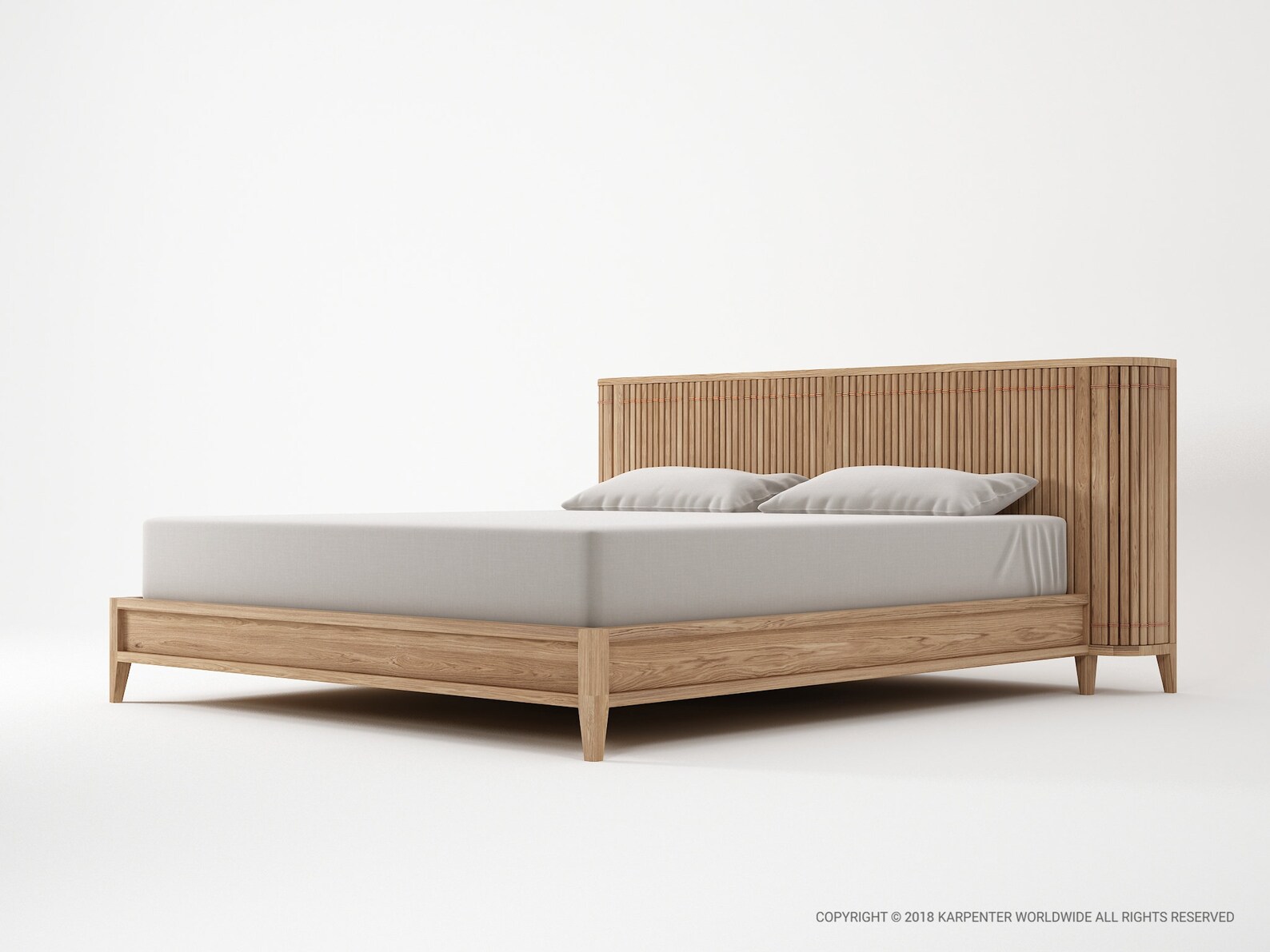 Koppar Bed Scandinavian design Modern Style King Size Bed made Etsy