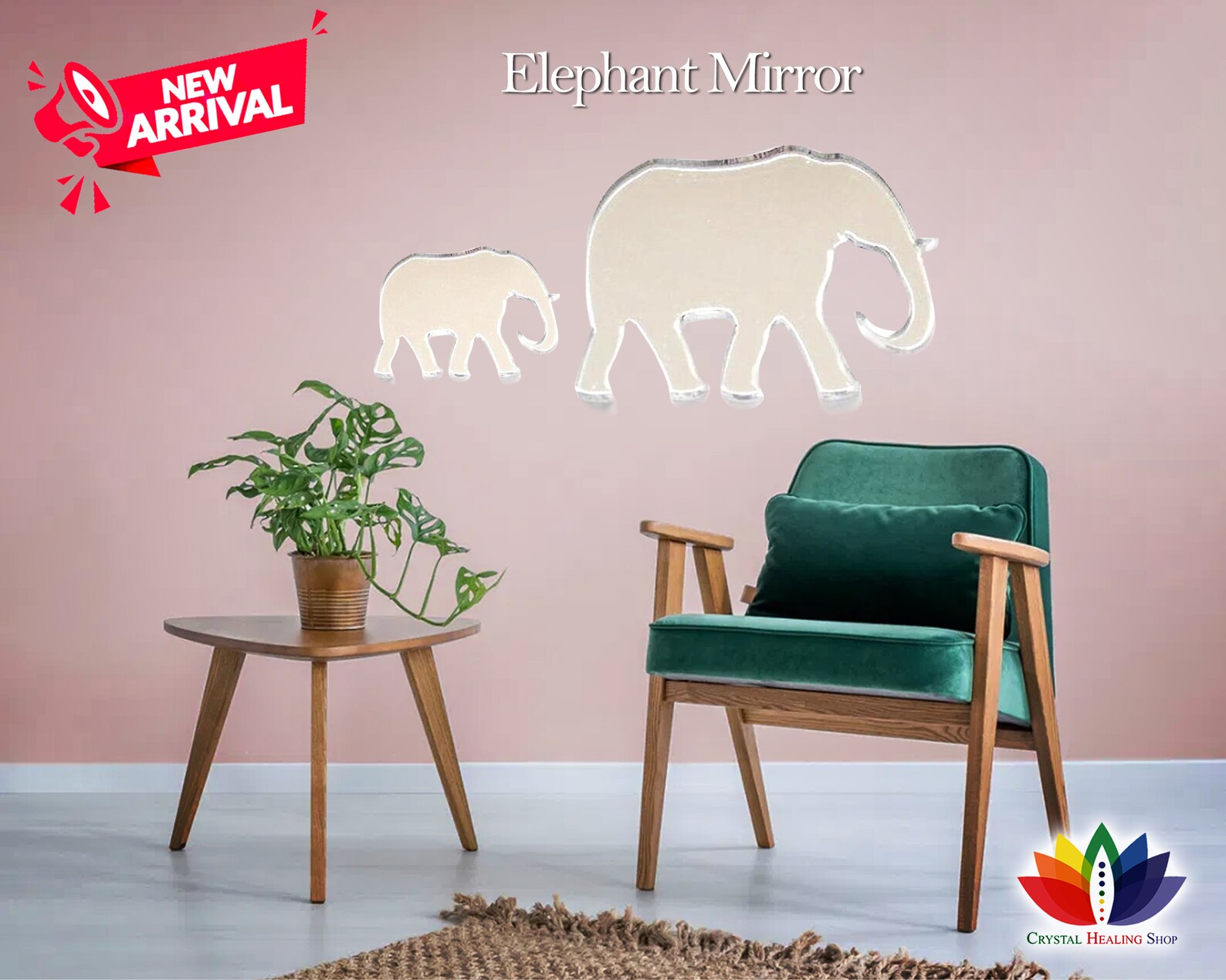 Animal Mirror Set Elephant Mirror Hanging Wall Home Interior Etsy