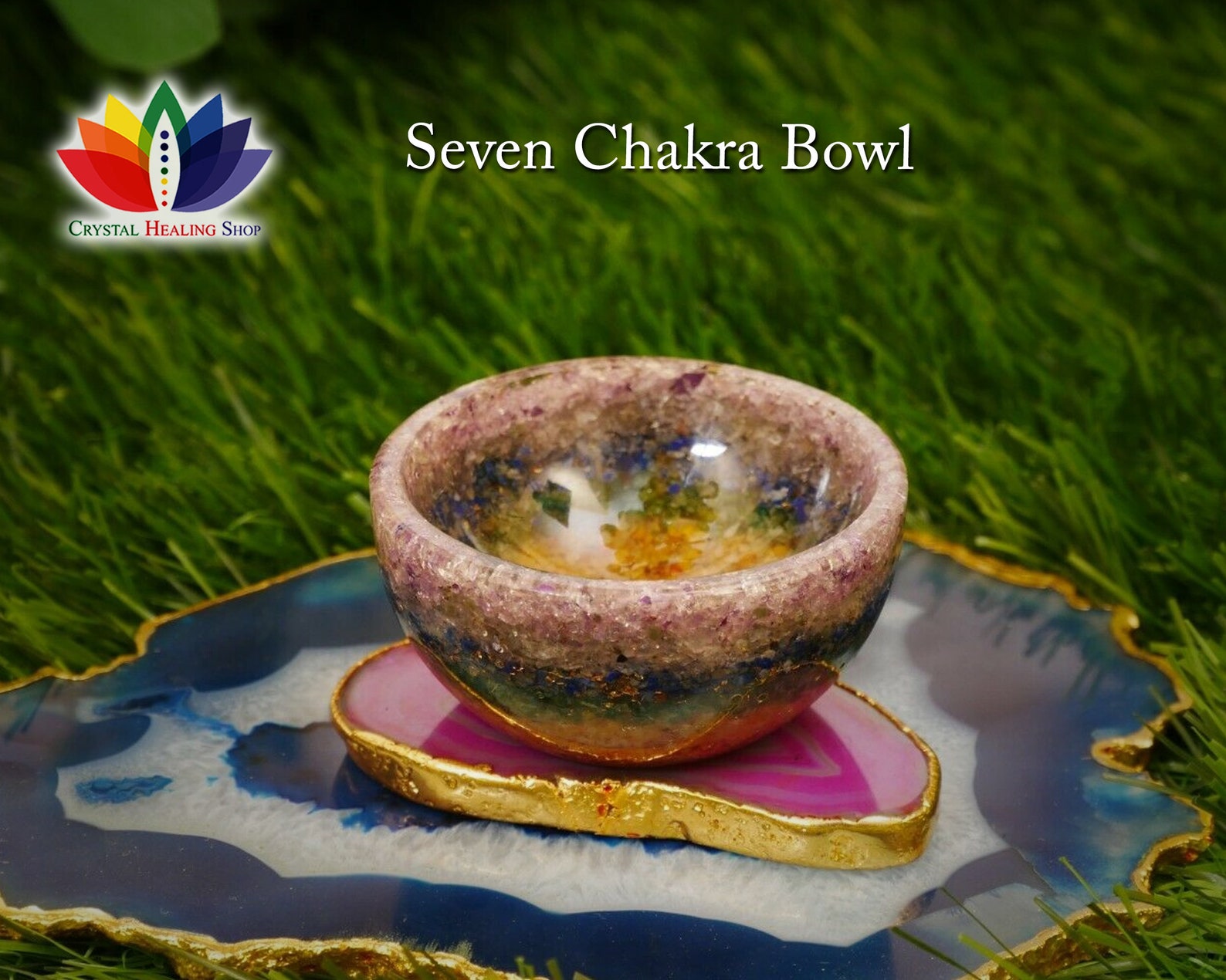 Seven Chakra Orgonite Bowl Solid Chakra Crystal Bowl 2 Etsy