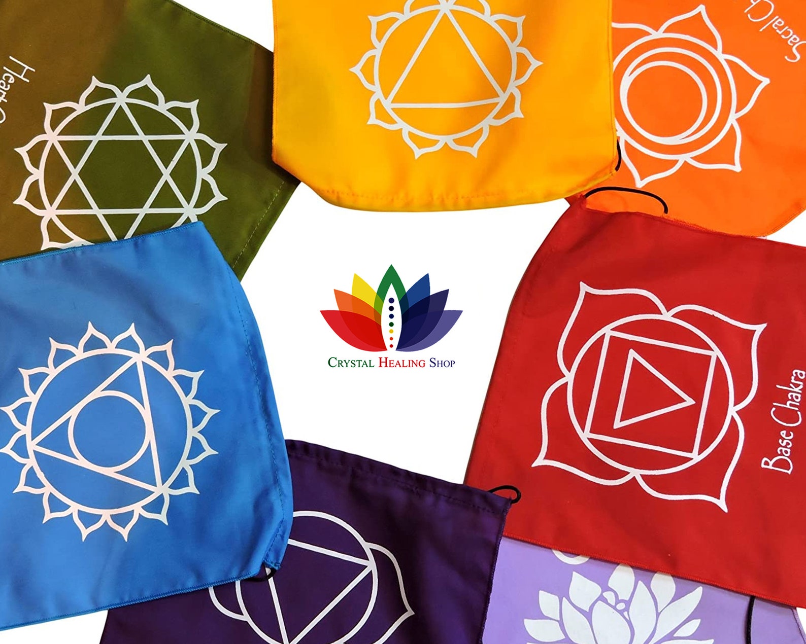 Seven CHAKRA Prayer Flag / Tibetan Flags / 7 Chakra Flags / Etsy