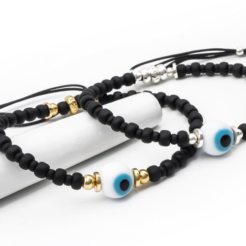 Evil Eye Bracelet 925 Sterling Silver, shops Evil Eye Jewelry Protection Against Bad Luck, Gift For Bride Teachers Couple Parents Partner Pilots