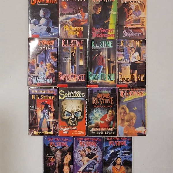 R.L. Stine Fear Street Books / 99 Fear Street / A Fear Street Super Chiller / Door of Death / Graduation Day / The Baby-sitter / Your Choice