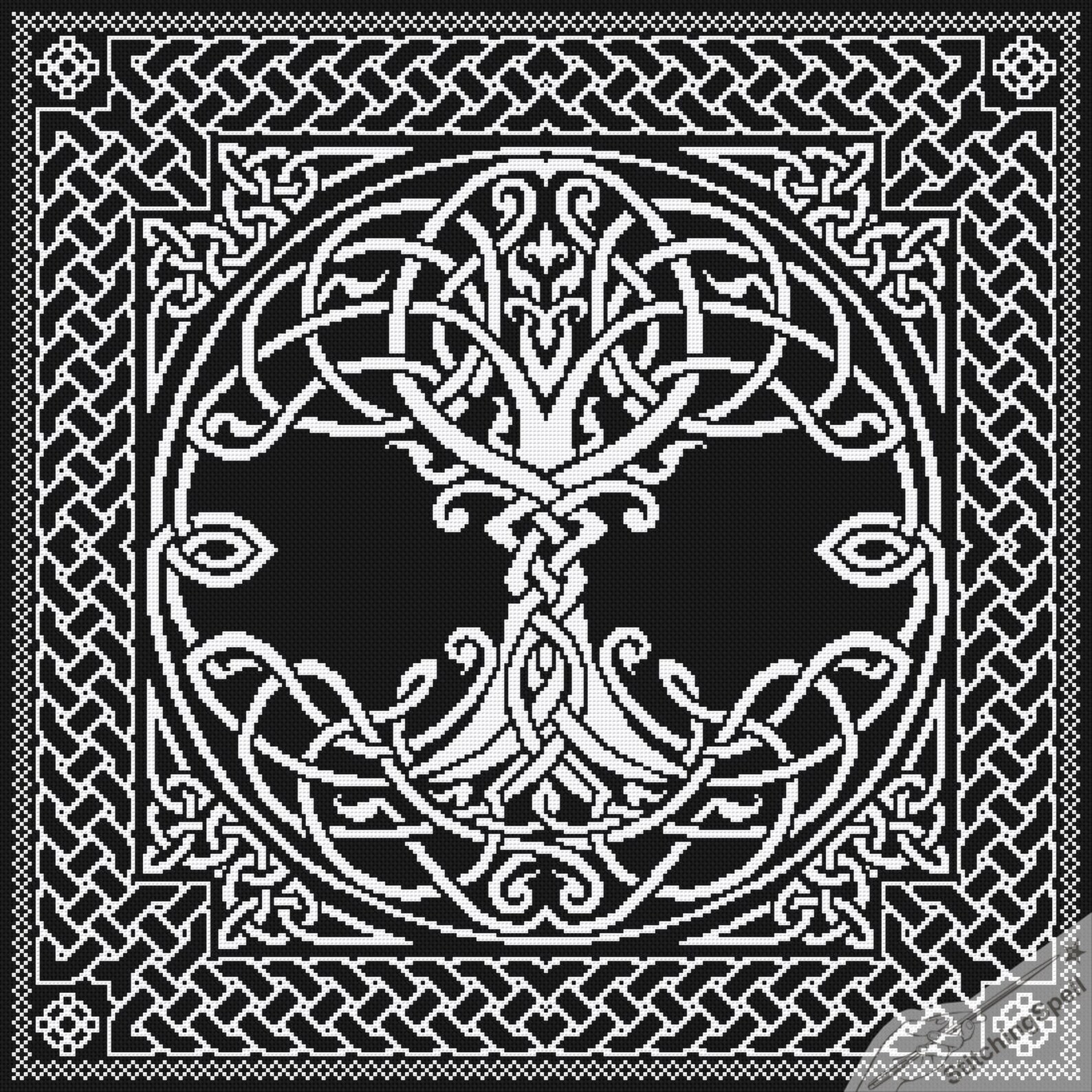 Celtic Tree of Life Cross Stitch Pattern PDF Instant Etsy