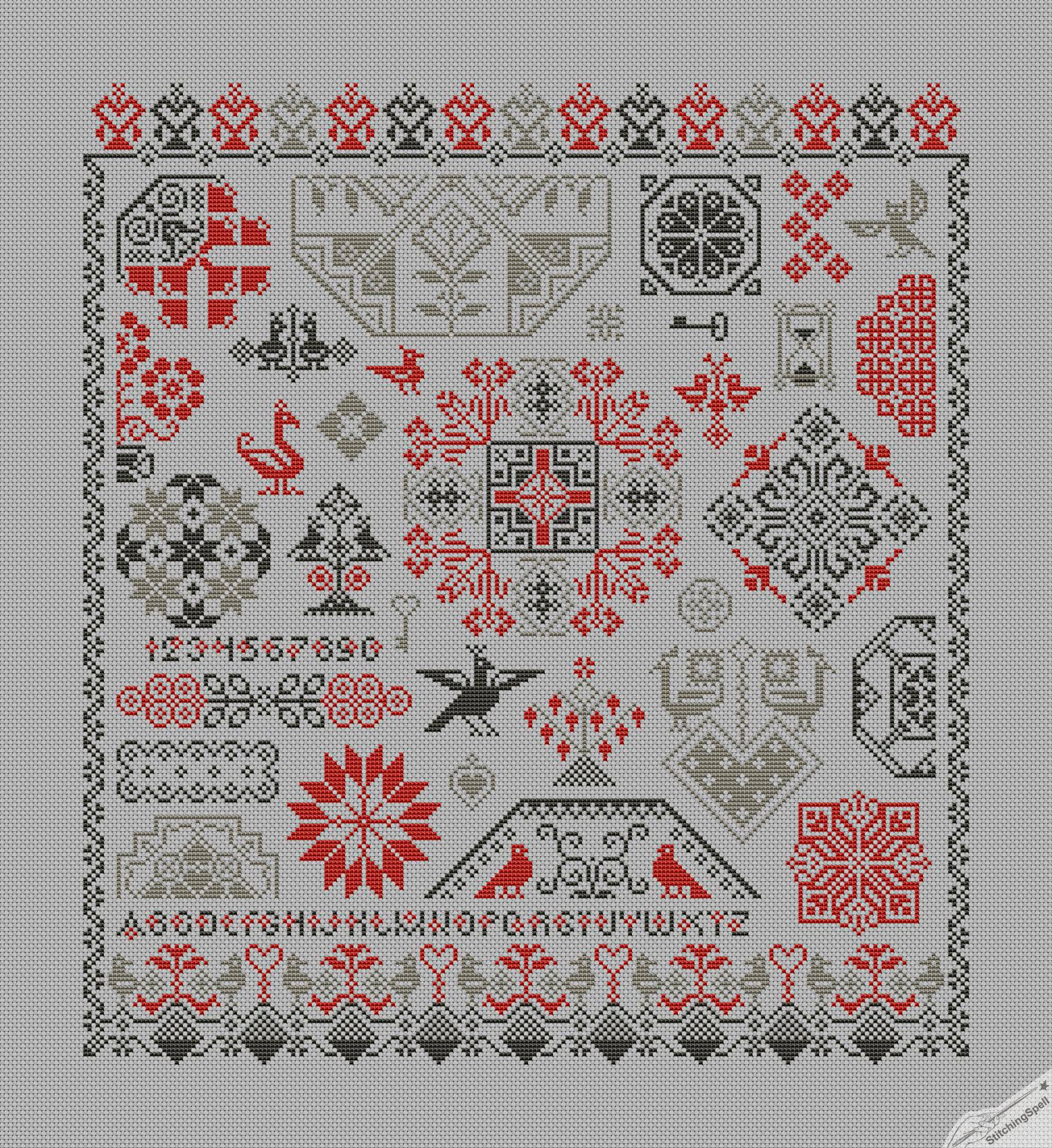 Quaker Cross Stitch Pattern PDF Sampler Quaker Ornament Etsy