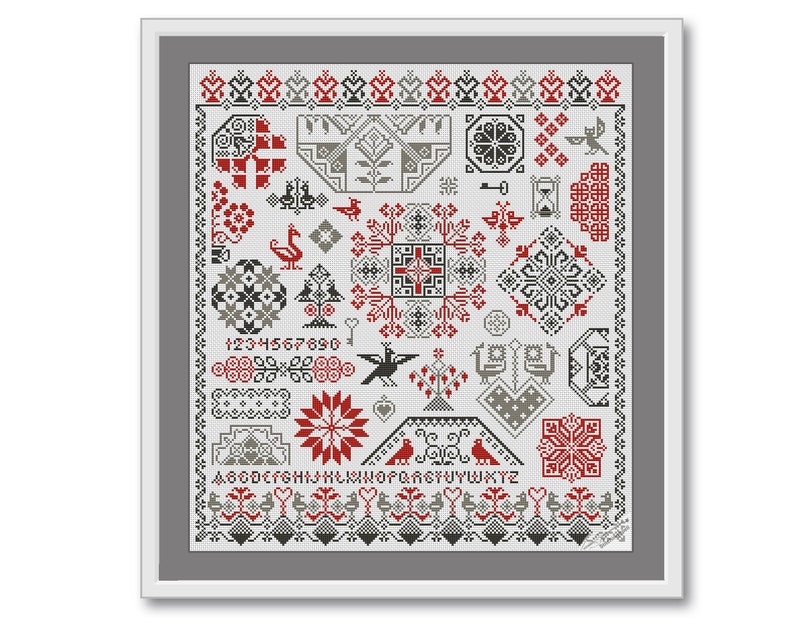 Quaker Cross Stitch Pattern PDF Sampler Quaker Ornament Etsy