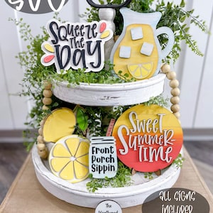 Lemon Tiered tray SVG, summer svg, Digital Download, Design, laser cut files, for laser cutter, for commercial use, for instant download