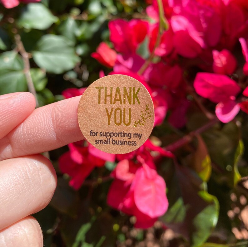 Thank You Stickers Gold Foil 1 Inch (25mm) Thank You Labels, Packaging ...