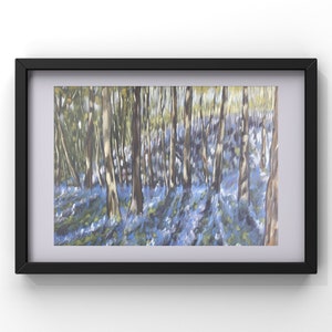Glockenblumenholz, Shwarley Original Pastellbild 50 X 65 cm 50 X 60cm ungerahmt Pastell auf dunkelblauem Murano-Pastellpapier Bild 3
