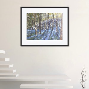 Glockenblumenholz, Shwarley Original Pastellbild 50 X 65 cm 50 X 60cm ungerahmt Pastell auf dunkelblauem Murano-Pastellpapier Bild 8