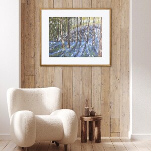 Glockenblumenholz, Shwarley Original Pastellbild 50 X 65 cm 50 X 60cm ungerahmt Pastell auf dunkelblauem Murano-Pastellpapier Bild 5