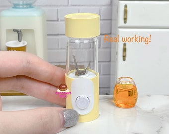 Miniature Cooking REAL Working Blender Pastel Yellow : Miniature real cooking kitchen