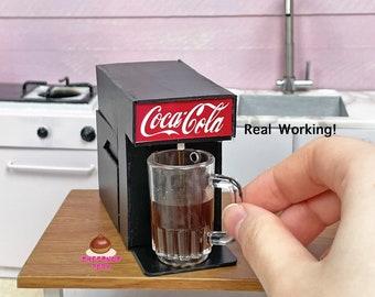 Miniature REAL Soda Water Dispenser : Miniature real cooking kitchen
