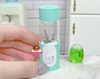 Miniature REAL Working Blender Pastel Green : Miniature real cooking at tiny kitchen