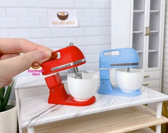 Miniature REAL Working 2in1 Hand and stand Mixer  : Miniature real cooking & baking at tiny kitchen