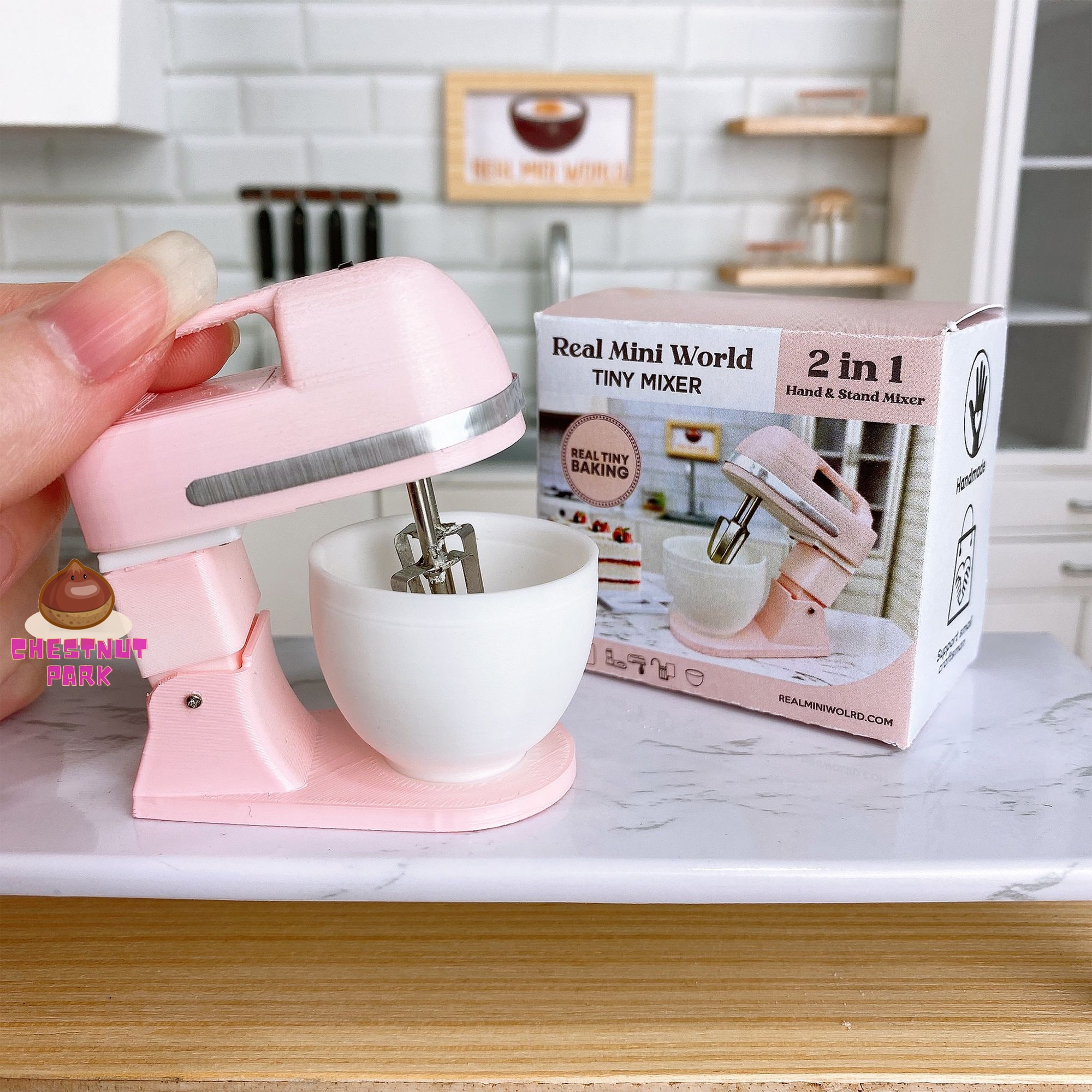 Miniature Baking Real Working 2in1 Hand & Stand Mixer Blue