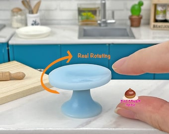 Mini Baking Real Rotating Cake Decorating Turntables | Miniature Baking | Cook edible mini food