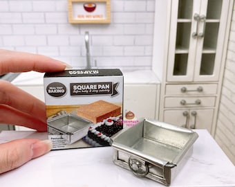 Miniature Baking Pan: Aluminum Square Cake Pan With Lose Base | Tiny Baking