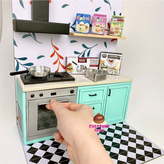 Tiny Kitchen That Works! 2in1 REAL Baking & Cooking Kitchen Set