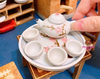 Miniature Cooking REALSakura Tea Pot Set | TIny Kitchen Food Cooking