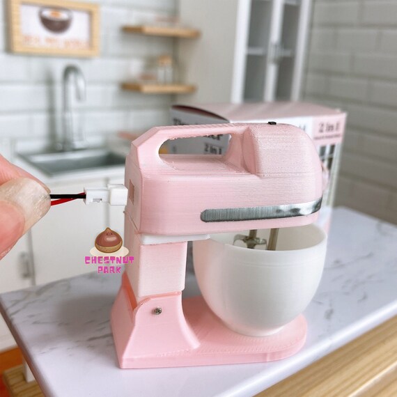 Miniature REAL Working Mixer 2in1 Hand and Stand Mixer in Pastel