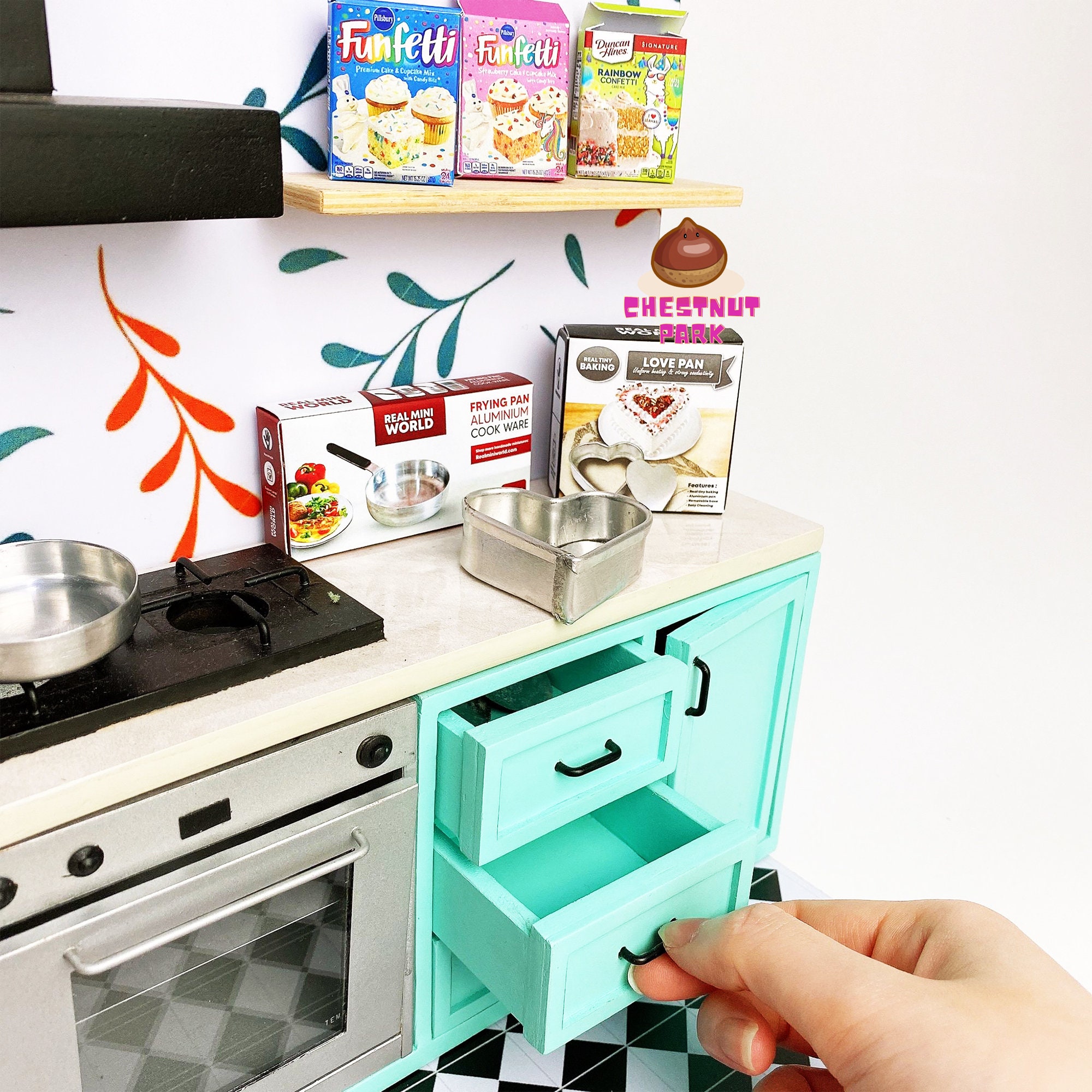 Miniature Kitchen That Works REAL 2in1 Baking & Cooking Kitchen