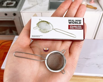 Miniature Cooking Stainless Steel Strainer: Cooking Tiny Food | Miniature kitchen