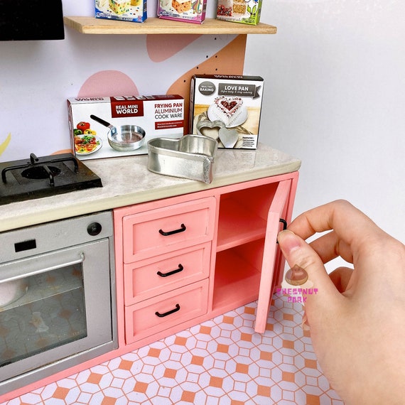 Mini Kitchen Set for Real Cooking / Pink Starter Tiny Cooking Set