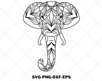 Download Elephant Mandala Svg Etsy